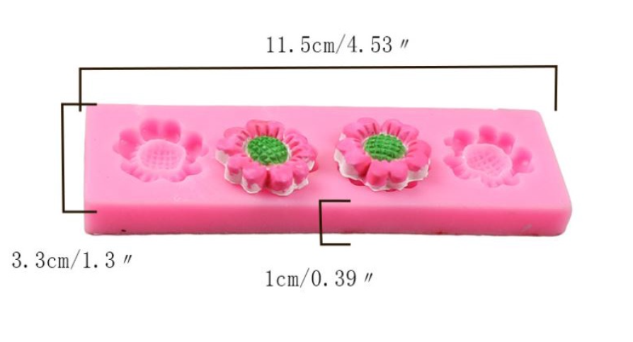 Gerbera sunflower mould tart pan decoration daisy silicone mould jelly art silicon mold