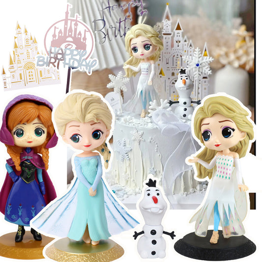 Elsa frozen toy figurine cake topper reusable & washable toy model