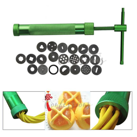 Pasta pastry dough extruder strip maker sugarcraft gun dough squeezer clay extruder gun