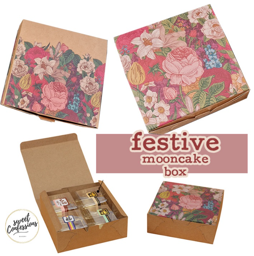 🇸🇬Festive gift box set - kueh food tray takeaway container mooncake dessert cake pastries packaging box