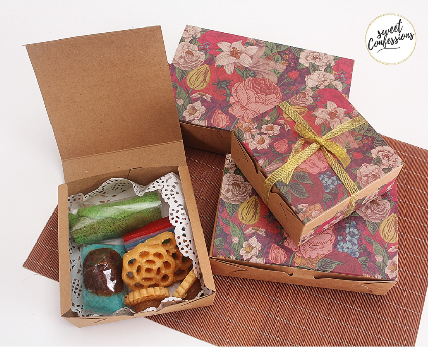 🇸🇬Festive gift box set - kueh food tray takeaway container mooncake dessert cake pastries packaging box