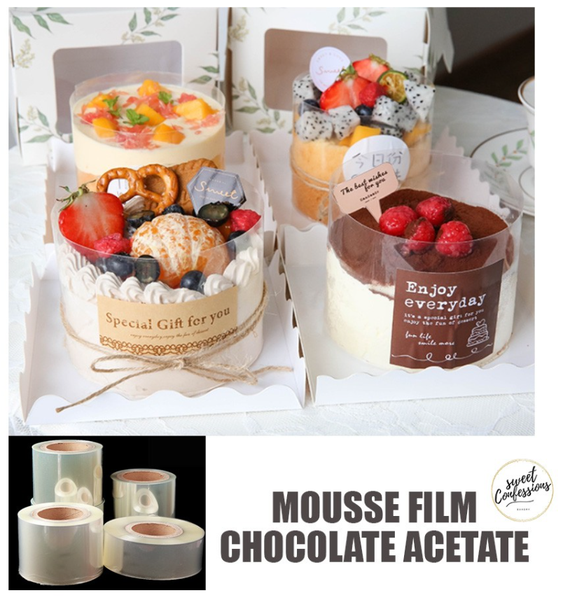Fr. $4.50 only. Mousse cake film chocolate acetate sheet semi-hard plastic wrap transparent wrapper mousse ring cake collar