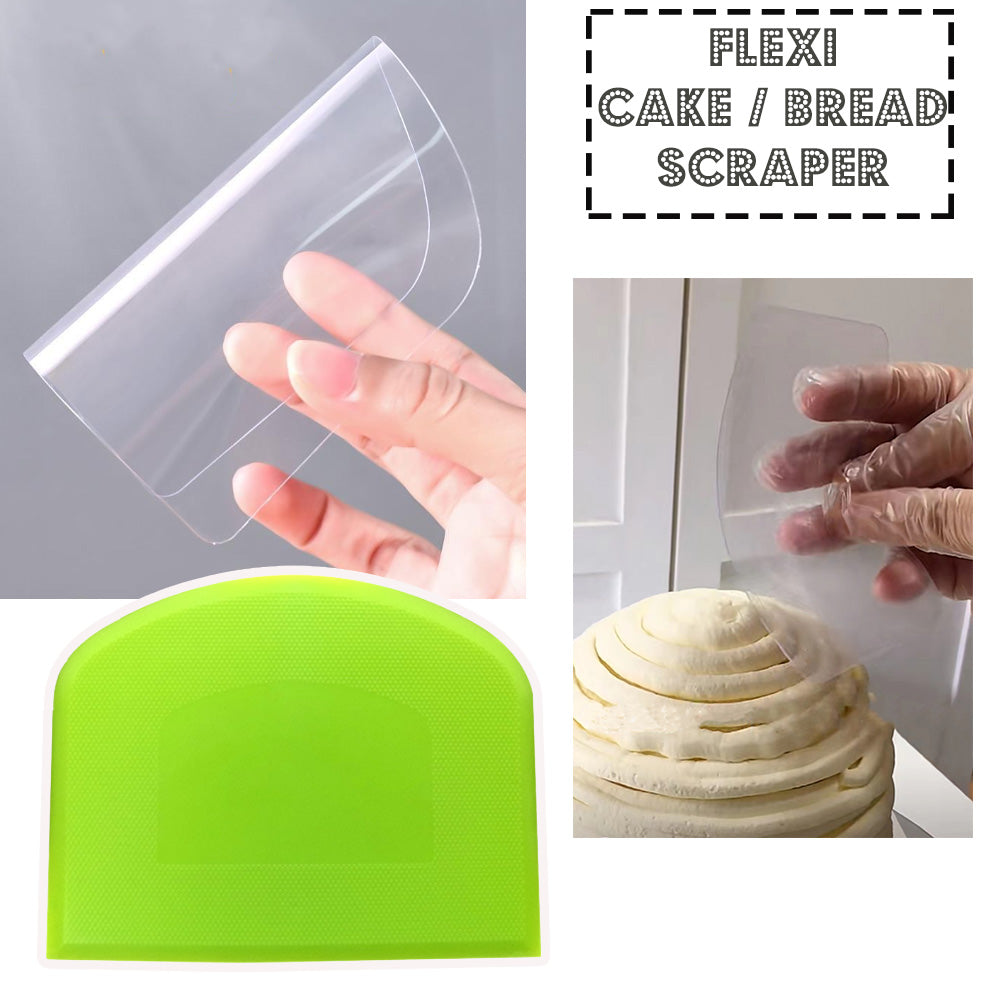 Flexi/Dough Scraper Bowl Scraper Dough Cutter Plastic Bench Scraper Ball spherical cake smoother
