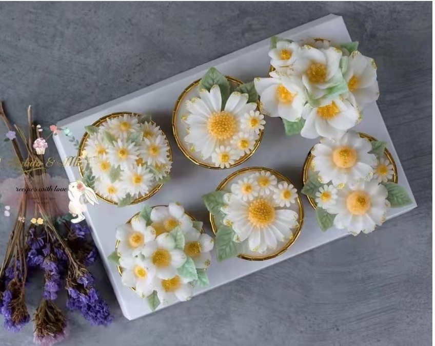 Gerbera sunflower mould tart pan decoration daisy silicone mould jelly art silicon mold