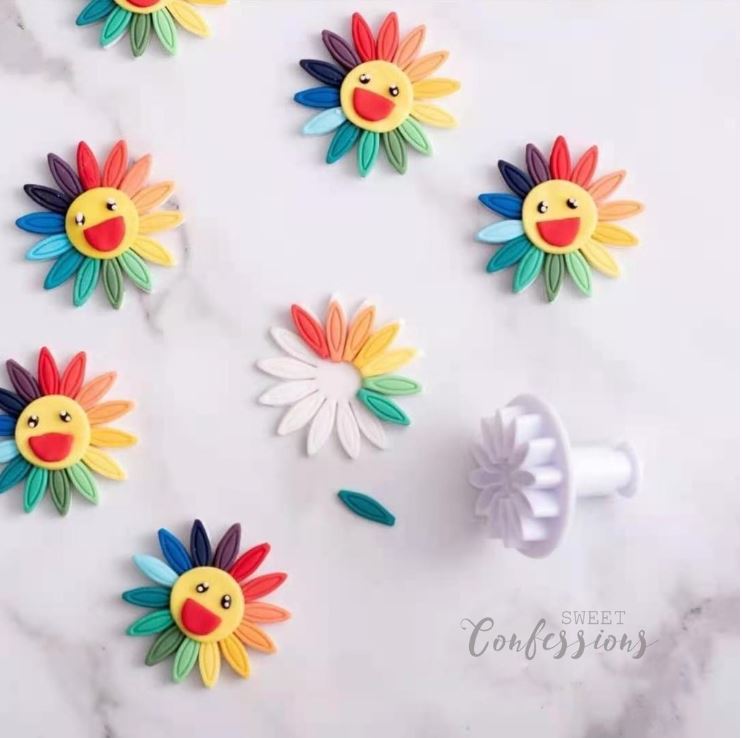 3pcs cutter - Sunflower Gerbera large flower floral plunger cutter mould