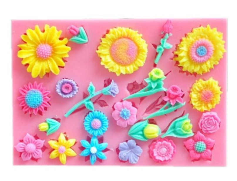 Gerbera sunflower mould tart pan decoration daisy silicone mould jelly art silicon mold