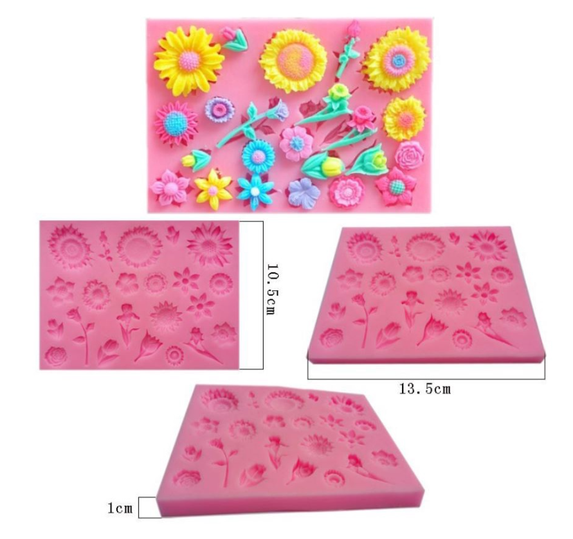 Gerbera sunflower mould tart pan decoration daisy silicone mould jelly art silicon mold