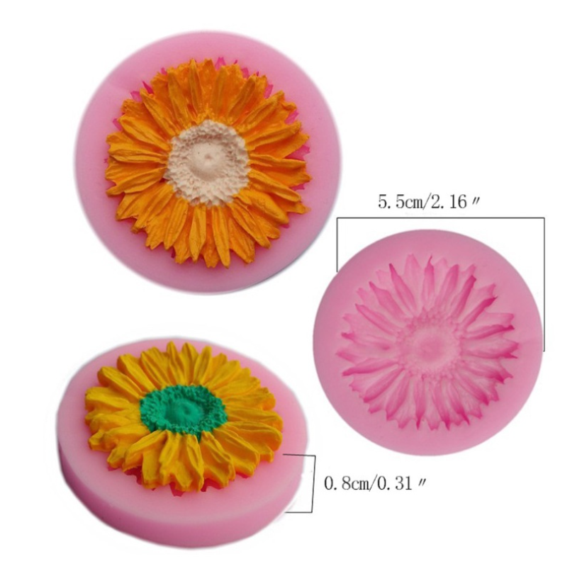 Gerbera sunflower mould tart pan decoration daisy silicone mould jelly art silicon mold