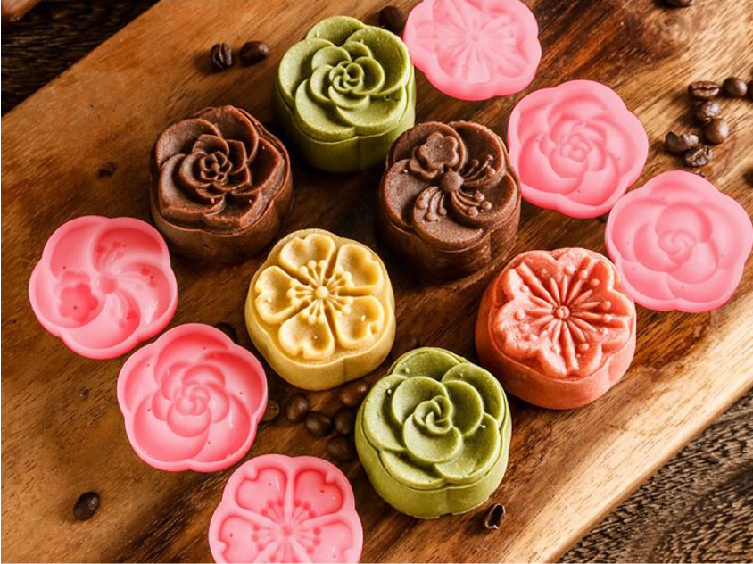 🇸🇬 Rose 50g floral 63g mooncake mould sakura lotus lily mooncake plunger presser mold 中秋月饼模