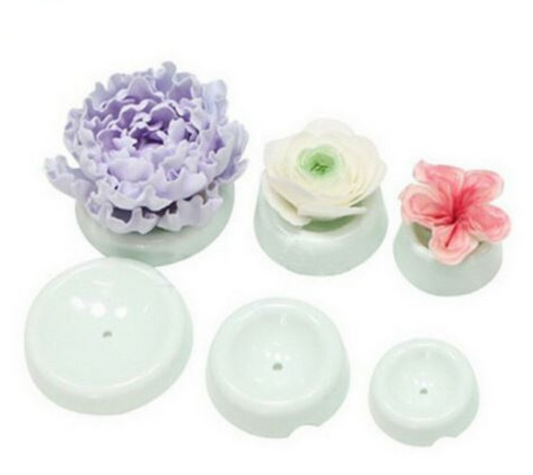 3 / 6pcs flower formers cups drying forming bowls shaping & drying purpose fondant flower cake decoration