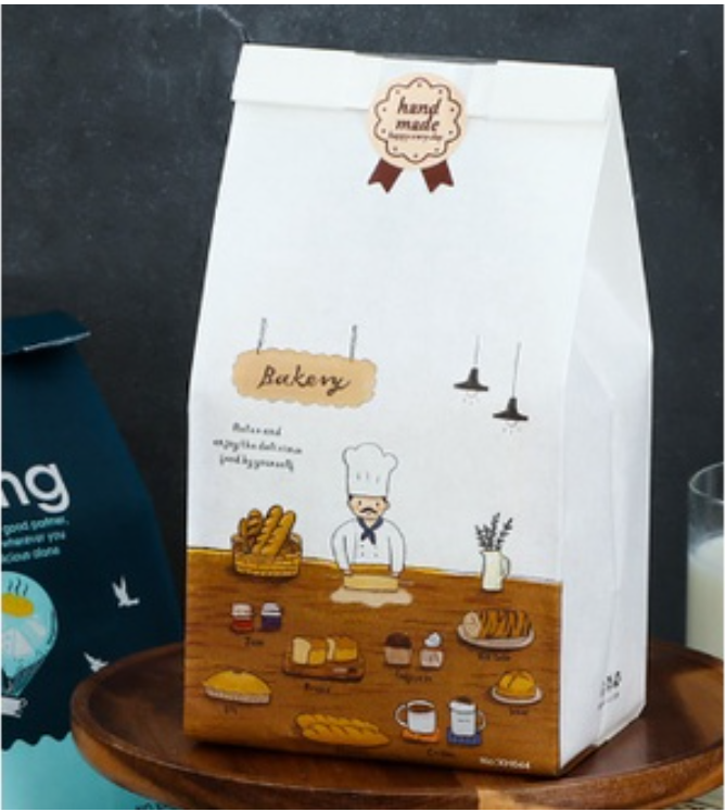 Toast bag bun wrapper bread wrapping paper kraft bags cookie packaging bag croissant packing paper takeaway 面包包装袋