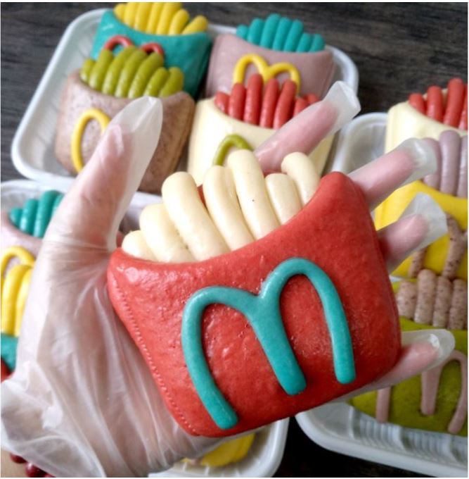 3pcs mantou cutter french fries bun cutter cake decorating tool set mcdonald logo cutter dough cutter