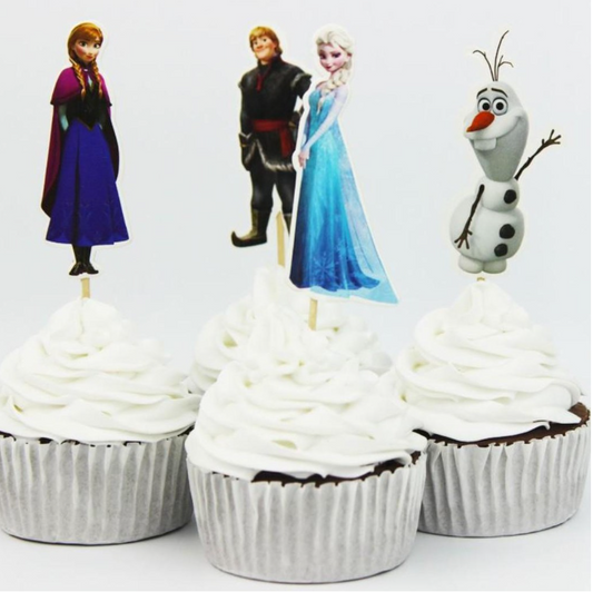 Frozen Elsa Anna princess Olaf Kristoff cupcake toppers