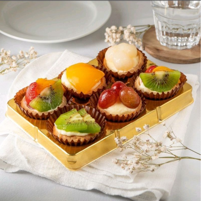 10pcs tart tray - fruit tart box egg tart mochi packaging boxes pastry case tart storage box pie gift box container