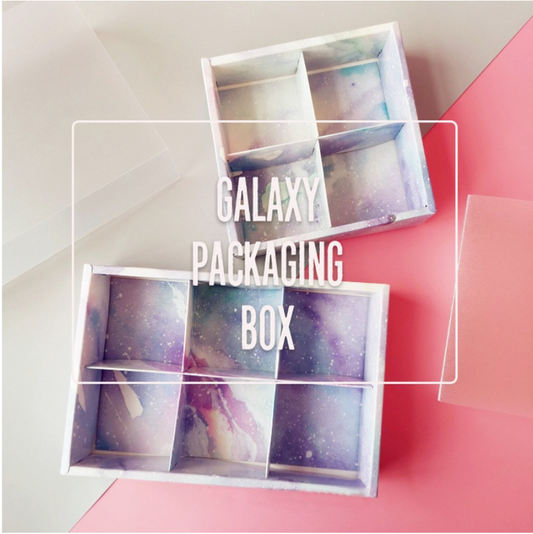 Gift packaging box - mooncake box 4 cavity galaxy mooncake red boxes 80g mooncake box