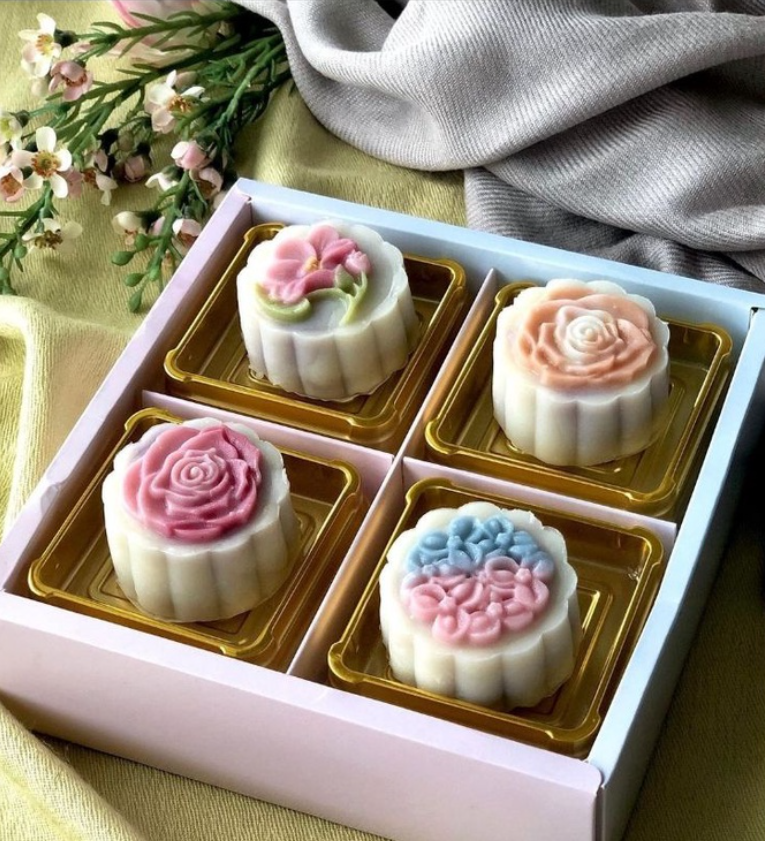 Gift packaging box - mooncake box 4 cavity galaxy mooncake red boxes 80g mooncake box