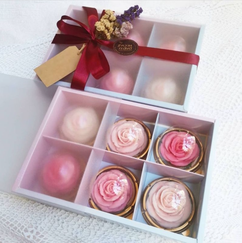Gift packaging box - mooncake box 4 cavity galaxy mooncake red boxes 80g mooncake box