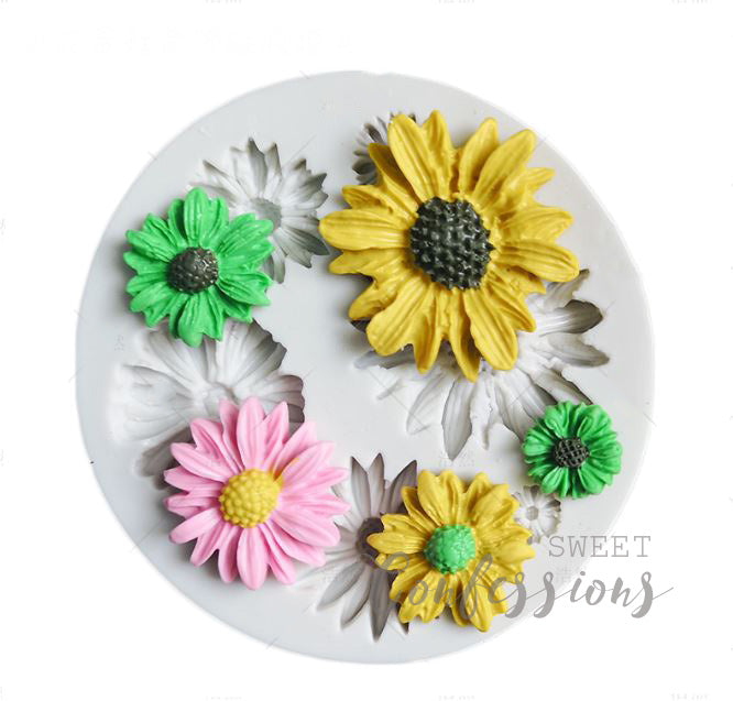 Gerbera sunflower mould tart pan decoration daisy silicone mould jelly art silicon mold