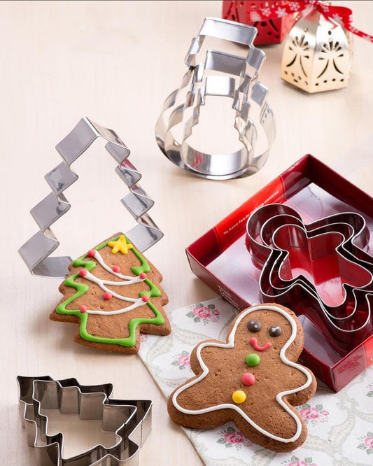 3pcs Gingerbread man christmas cookie cutter gingerbread boy cake biscuit decorating cutters set xmas baking tool