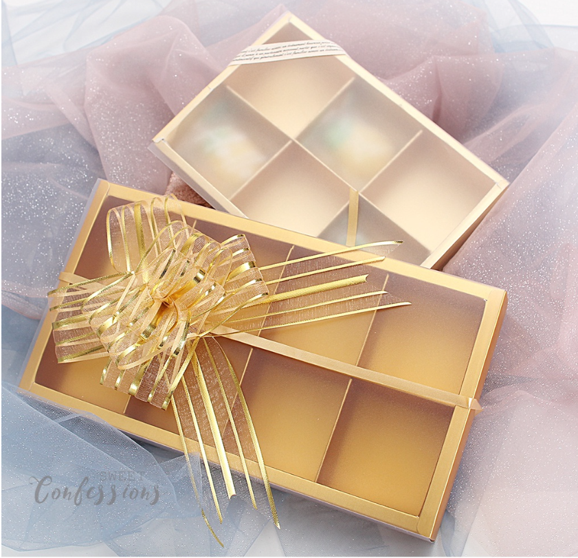 Gold gift box food tray takeaway box mooncake box gold packaging paper box tart pastry boxes