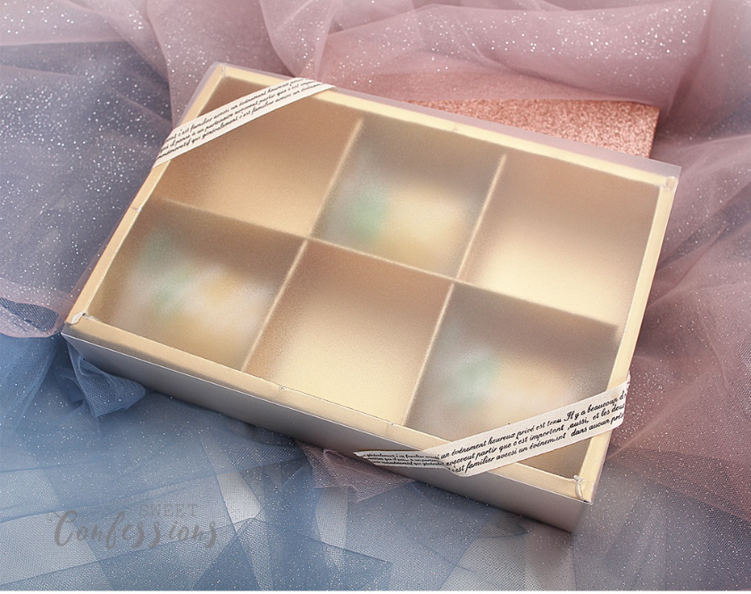 Gold gift box food tray takeaway box mooncake box gold packaging paper box tart pastry boxes
