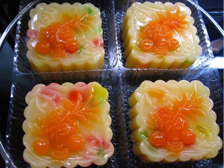 Goldfish mooncake mould auspicious koi fish jelly square mooncake mold