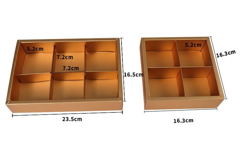 Gold gift box food tray takeaway box mooncake box gold packaging paper box tart pastry boxes