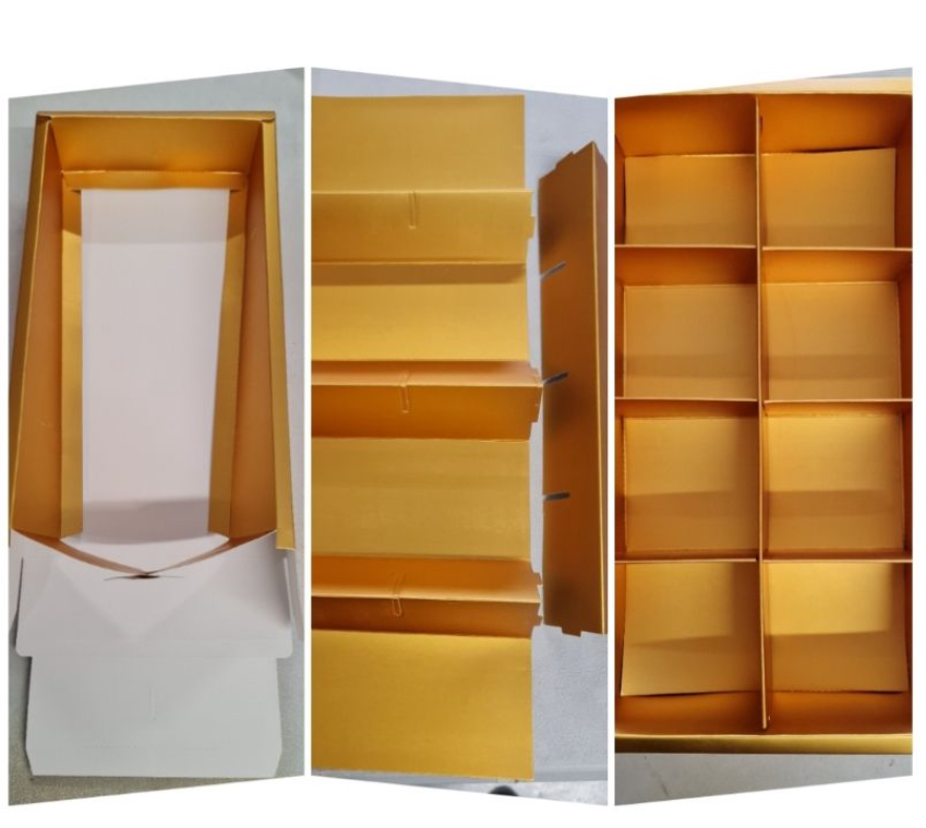 Gold gift box food tray takeaway box mooncake box gold packaging paper box tart pastry boxes