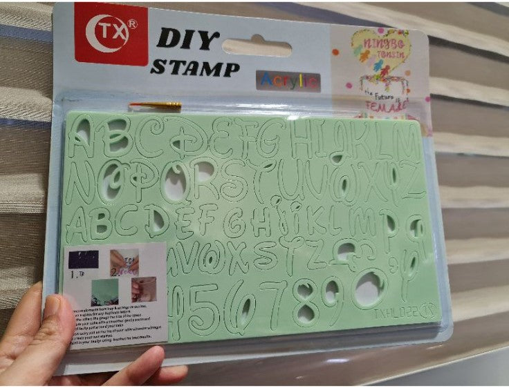 Alphabet embosser fondant cake letter stencil presser text embosser fondant cake decorating Sweet Stamp
