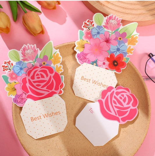 Flower Bouquet greeting card Best wishes get well card