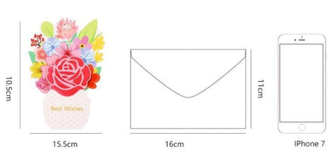 Flower Bouquet greeting card Best wishes get well card