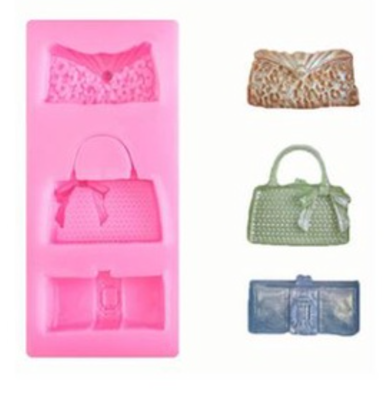 Handbag silicone mould cake decorating branded bag silicon mold tote bag cupcake topper