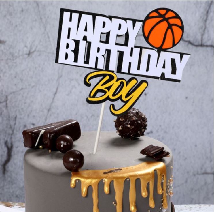 Basketball cake toppers birthday cake topper for basket ball player sports slam dunk cupcake decorating