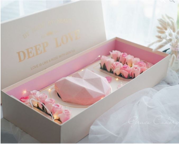 🇸🇬 Heart pinata mould Amore origami diamond heart shape silicone mould italian dessert mousse cake pan jelly mold