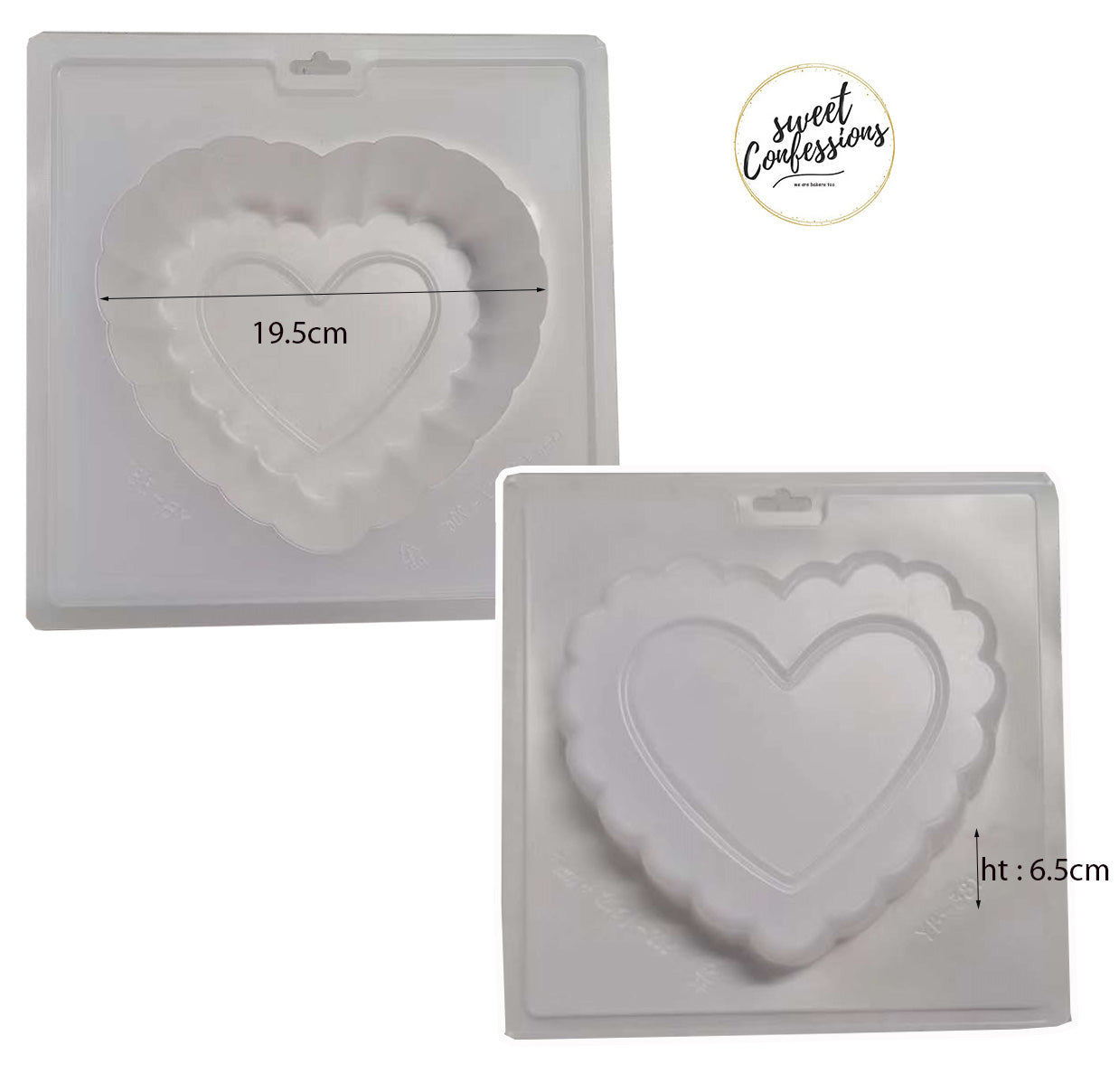 8 inch Heart jelly mould plastic pinata valentine love shape cake mold