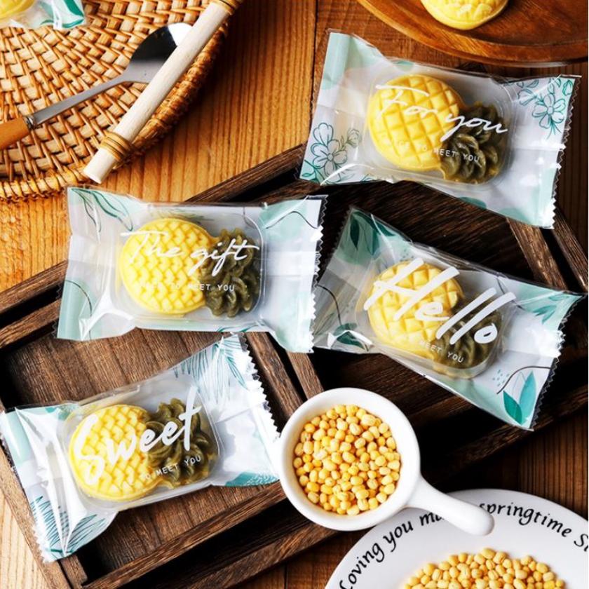 🇸🇬 30 / 100pcs heat sealer bag cookie bag pineapple tart tray wrapper packaging bags heat sealed type sweet confessions