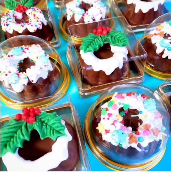 Holly leaf christmas tree cake decorating mould xmas silicone mold