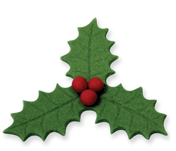 2pcs holly leaf plunger cutter christmas leaf cake decorating cutter tools xmas tree