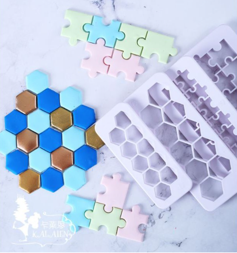 3pcs honeycomb cutter moroccon round scales hexagon triangle rectangle oval square jig saw jigsaw scale arabian