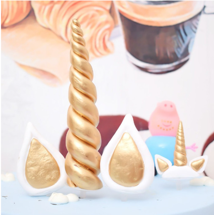Horn topper READY-made Unicorn cake topper & cupcake toppers fake unicorn horn & ears