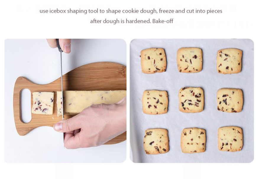 Icebox cookies mould checkerboard biscuit shaper tool square cookies shaping mold U shape metallic tray