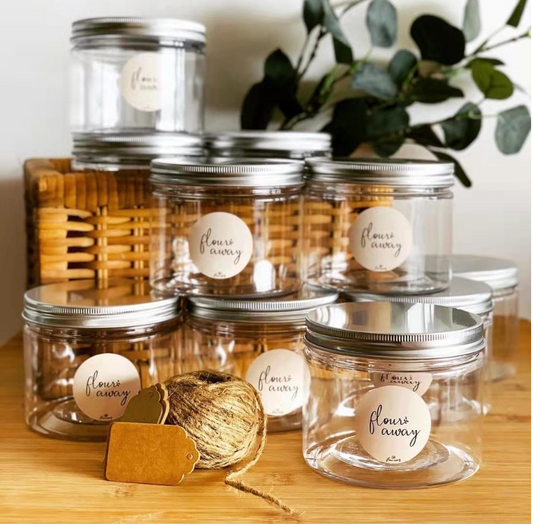 🔥Cookie jar biscuit tin round food storage plastic container transparent grain nut storage cookies bottle can