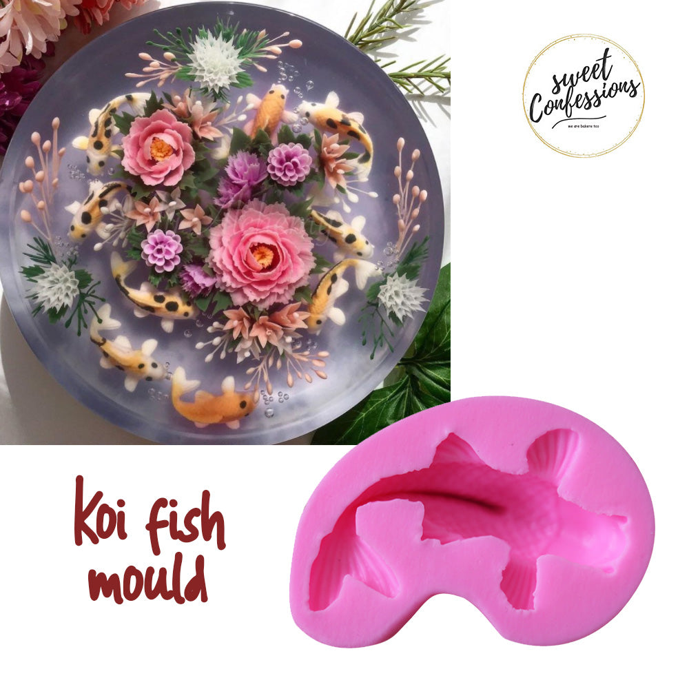 Koi fish mould carp auspicious fish 鲤鱼模 jelly mold chocolate mould