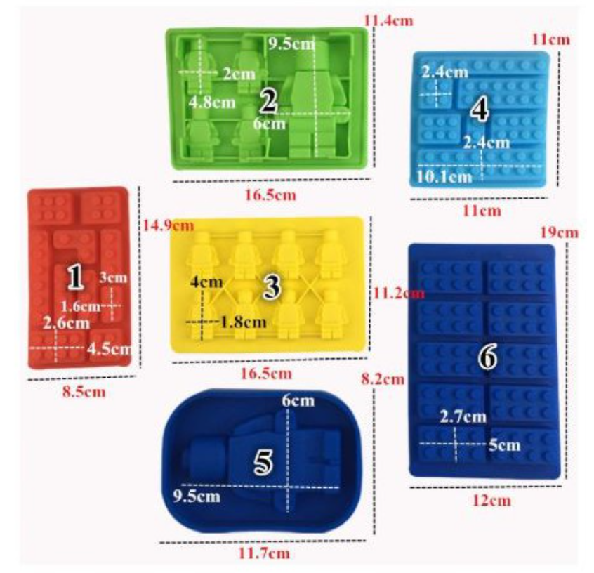 Lego bricks silicone mould for cake decorating silicon mold chocolate mould