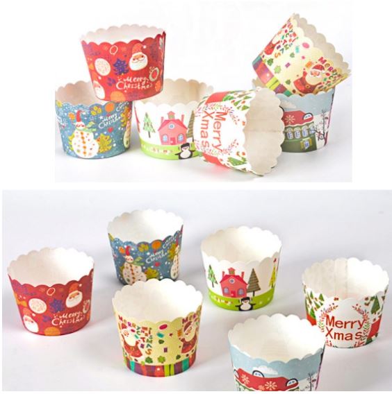 50 / 100pcs Paper cupcake liner - large greaseproof baking paper cups baking case liners