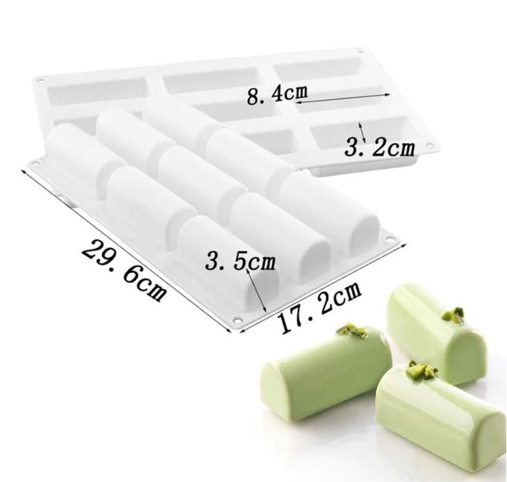 Log cake mould mousse eclair christmas buche de noel sponge finger tiramisu xmas silicone mold