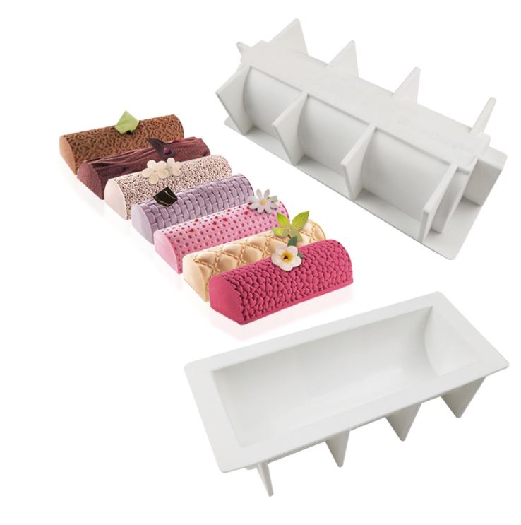 Log cake mould mousse eclair christmas buche de noel sponge finger tiramisu xmas silicone mold