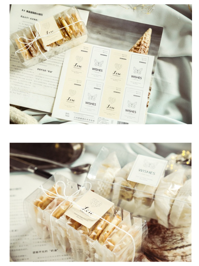 10pcs Clear Long Box Rectangle Packaging cookie box Macaron Box