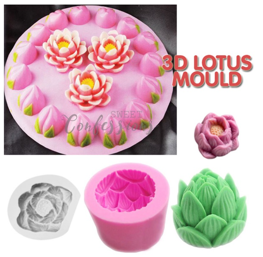 3D Lotus flower mould jelly art or peony cake decorating mold 莲花模 荷花 牡丹花模