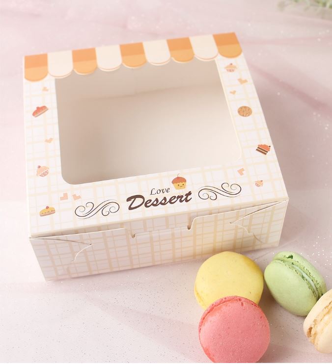 Cupcake box tart brownie box packaging tray cake box mooncake pastry container 5 inch cake box cheesecake box